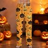 Men's Halloween Print Drawstring Pants Casual Lounge Sleepwear Bottoms Spider Web Pumpkin Pattern Relaxed Fit