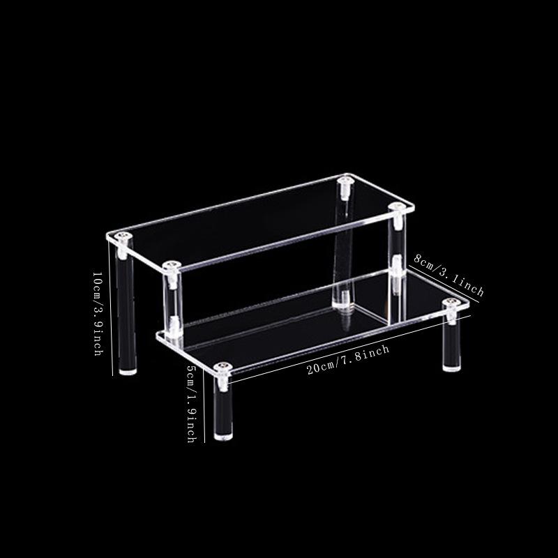 Acrylic Multi-layer Trapezoidal Display Stand for Figures & Jewelry