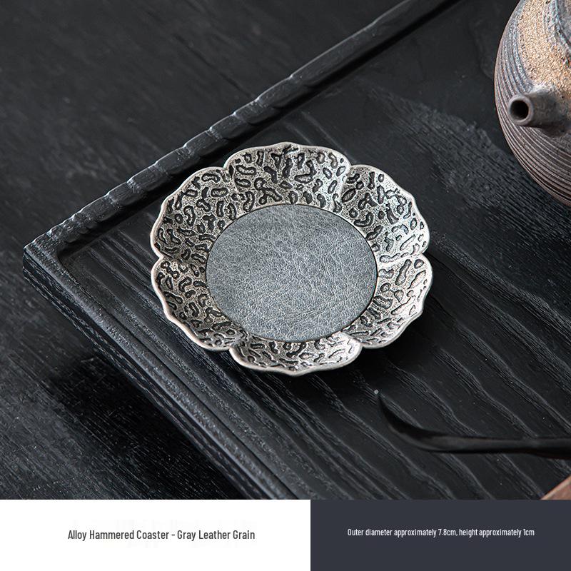 Chinese-Style Alloy & Bamboo Woven Coaster: Retro Mat for Kung Fu Tea Sets, Light Luxury Feel