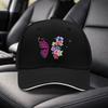 Floral Butterfly Baseball Cap Adjustable Black Outdoor Sports Dad Hat Unisex Casual Essential Fashion