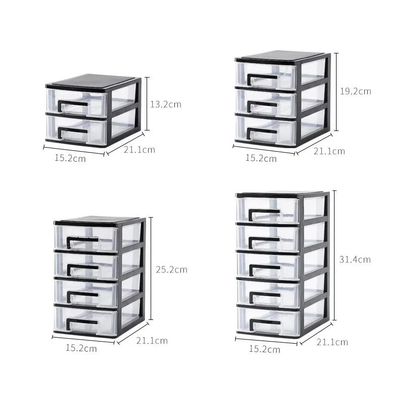 2/3/4/5 Layers A4 Paper Document Storage Box Transparent Plastic Desktop File Sundries Drawer Makeup jewelry Storage Organizer