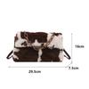 Fashion Leopard Plush Single Shoulder Bag Reusable Simple Casual Crossbody Bag Large Capacity Tote Bags for Women