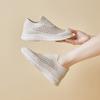 High Quality Slip-On Women Walking Shoes Mesh Lightweight Breathable Women Sports Shoes Fashion Rhinestone Wedge Sneakers Women