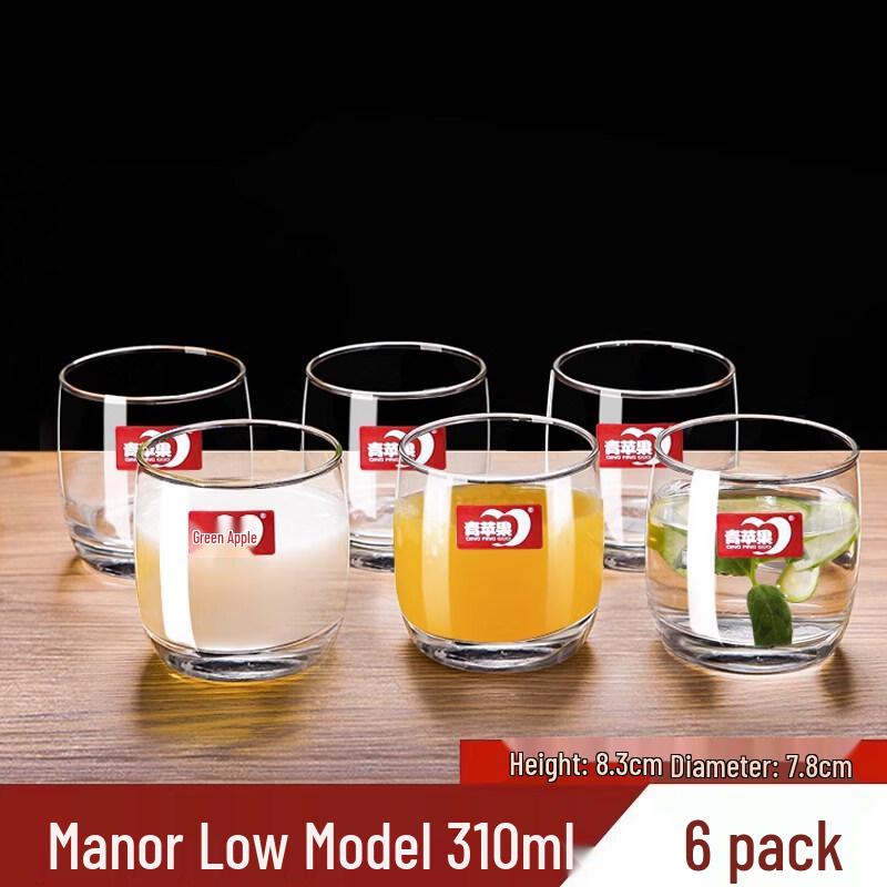 ZISIZ Handmade Transparent Glass Cup