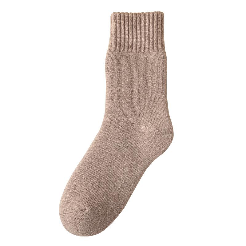 Women's Winter Thickened Velvet Warm Soft Solid Color All Kinds of Casual Tube Socks