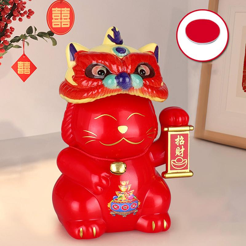 

Украшение Счастливый кот , кивающий кот на солнечной батарее, статуэтка кота удачи на солнечной батарее, украшения, приветствующий кот, декор для дома, офиса красный