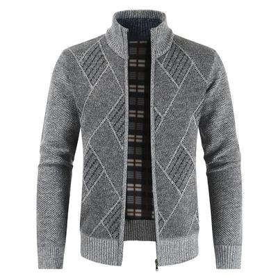 Men's Knitted Jacket Cardigan Collar Long Sleeve Sweater