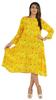 Bimba Printed Flared Midi Dress For Women Rayon Crepe Casual Summer Dress