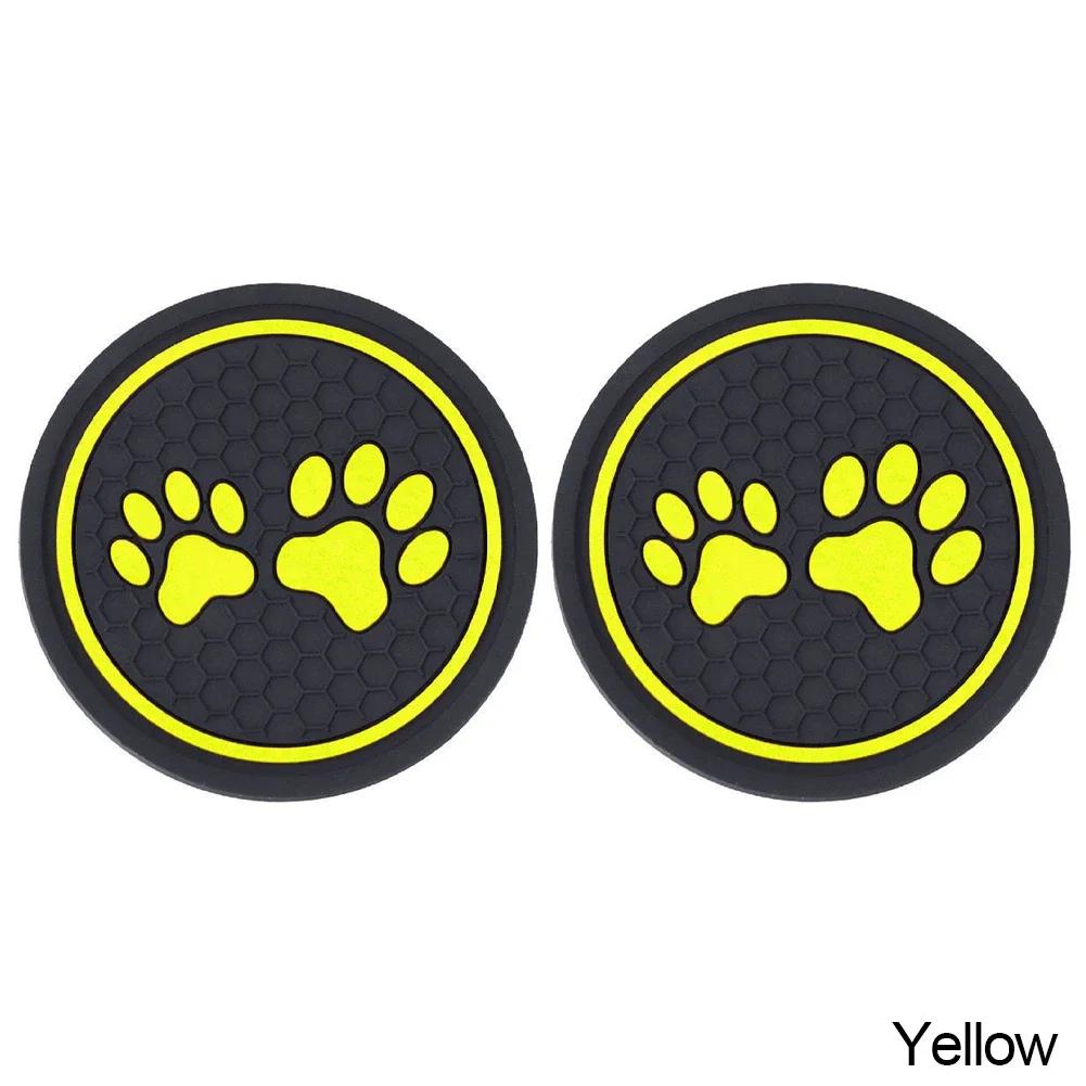 2PCS Car Coasters Cup Mat Universal Holder Anti Slip Bottle Pad Insert Pads Interior Most Water Cups Car Accessories