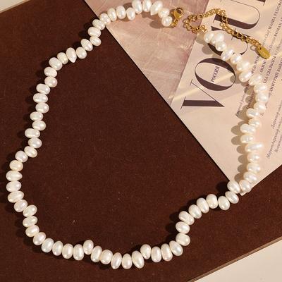 Gioielli Collana di Perle Naturali Collana Premium Collana con Perline di Riso