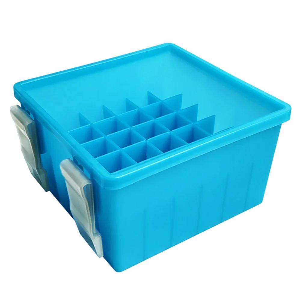 

36 Grids Plastic Fishing Box Lined Box with Drain Hole Webfoot Octopus Egi Storage Organizer Box Hard Lure Sea Tool Case синій