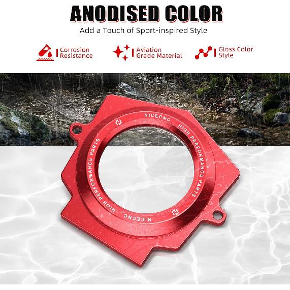 NICECNC Transparent Camshaft Viewing Cover Aluminum Compatible with Yamaha Raptor YFM 700 2006-2026, Raptor 700 R/SE 2009-2026, Replacement for