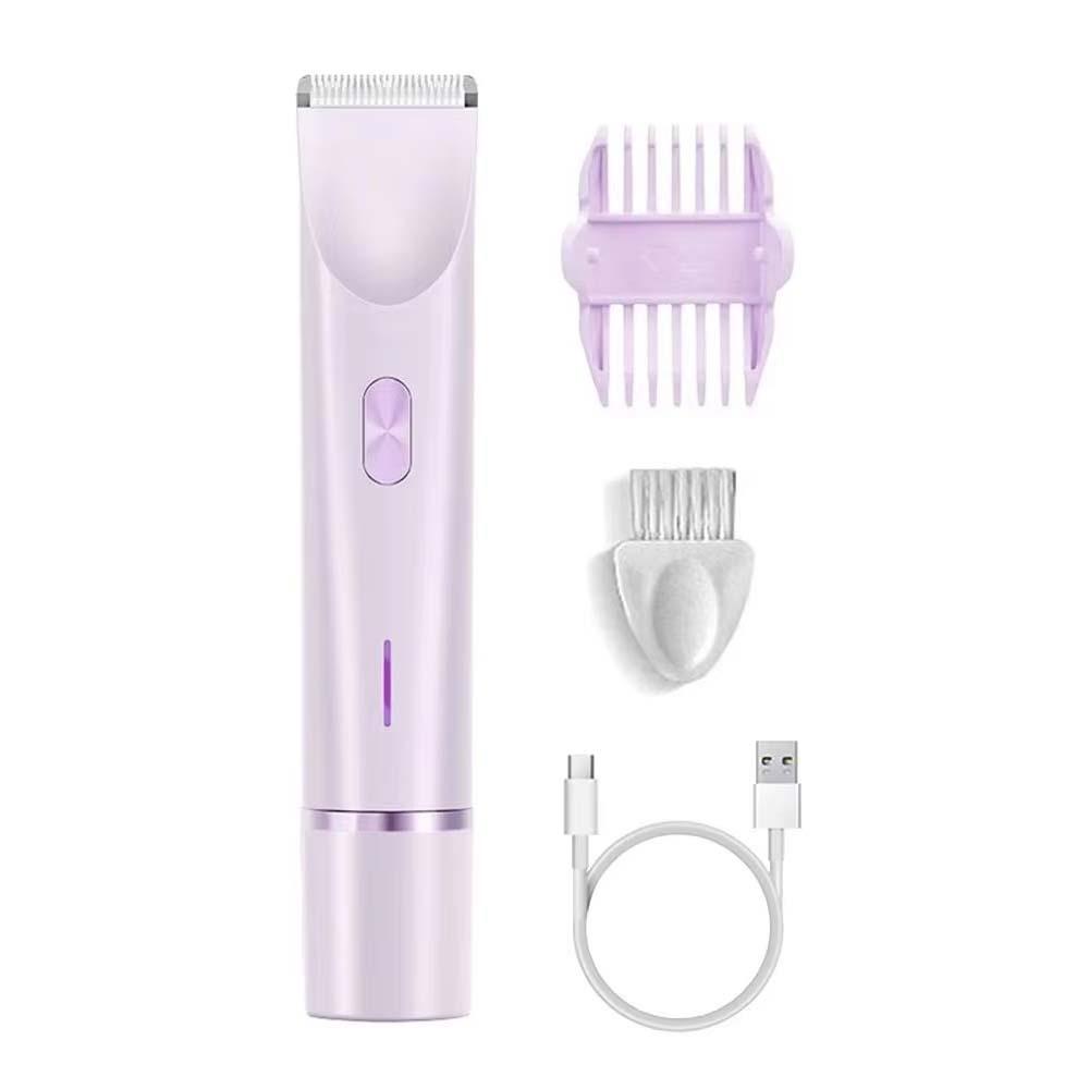 Waterproof Electric Shaver USB Rechargeable Women Hair Remover for 400mAh Private Area фиолетовый