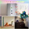 3D Printed Frog, 6 Magnetic Frogs for Refrigerator, Plastic Jumping Frogs for Home and Office Decoration, Green Frog 3D Printed Frogs Set for Adults