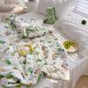 Cartoon Dinosaur Summer Quilt Air Conditioning Quilted Quilts for Kids Teens Skin-Friendly Breathable Thin Blanket Washable