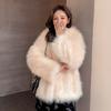 Winter Popular Hooded Daughter Wind Tuscan Fur Coat Women's Fur Coat Imitation Fox Fur Coat