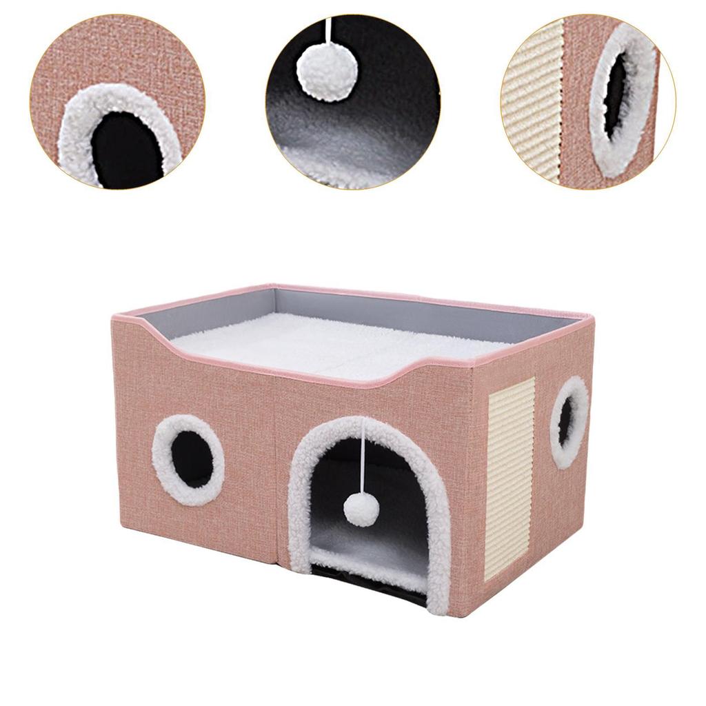 Cat Apartments, Kitten Apartment, Easy to Assemble, Foldable Decoration, Cube, Nest Tent for