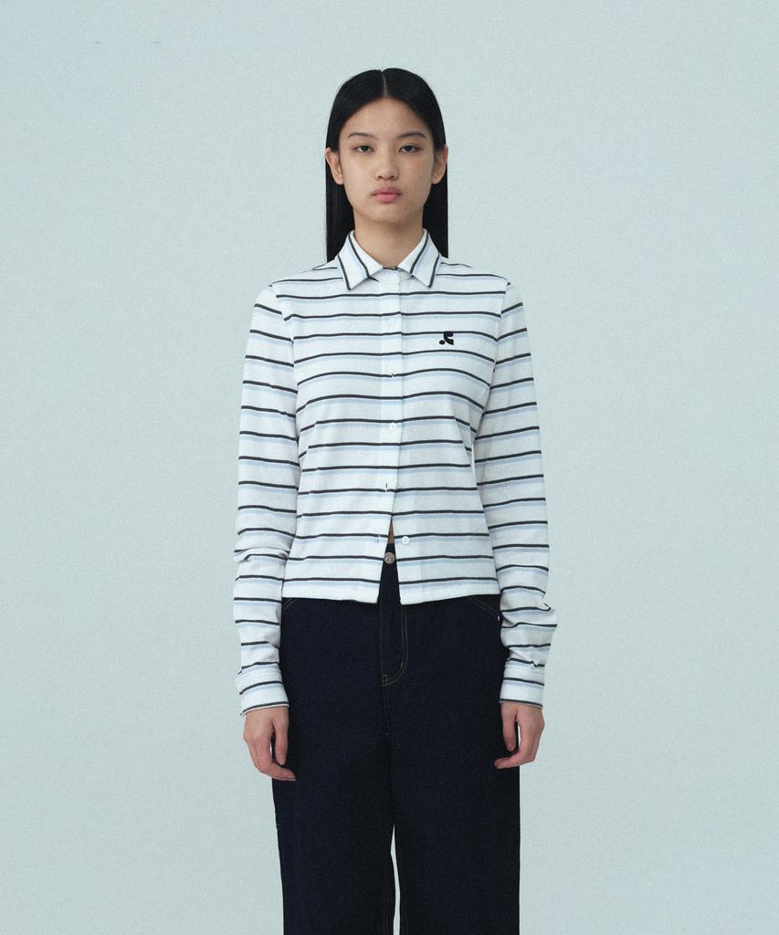 REST&RECREATION Stripe Jersey Shirt - White
