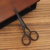 Black Stainless Steel Facial Hair Shears Cutting Mustache Eyebrow Trimming Barber Beard Scissors