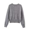 Womens Oversized Knit Cardigan Sweater - Soft Casual Coat In Grey Camel Navy
