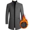 Cappotto Caldo da Uomo Autunno Inverno Business Casual Monocolore Taglie Forti