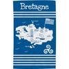 INJUVA Children's Beach Towel Brittany 90 X 160 Cm - Blue/white