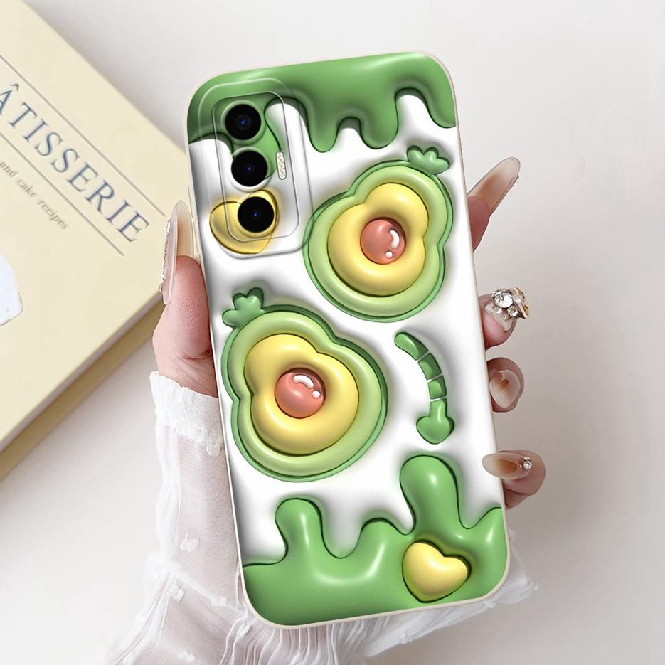 For Tecno Pova 3 Case LF7n Stylish Candy Panted Cover Shockproof Phone Case For Tecno Pova 3 Pova3 Soft Fundas 6.9'' Matte Coque