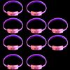 10pcs Plastic LED Bands for Parties Flashing Light Up Wristband Ornament Multicolors Wrist Decoration for Children