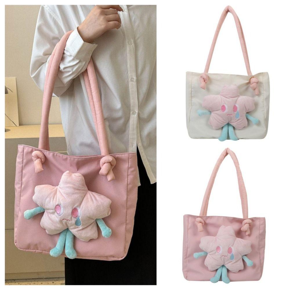 

Oxford Flower Tote Bag Star Flower Shoulder Bag Sweet Large Capacity Tote Bag Ladies