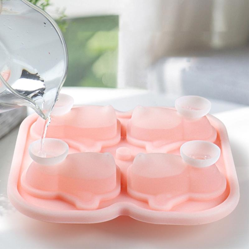Diy Animal Handwork DIY Ice Creams Molds Silicones Popsicles Cheese Stick Molds with Lid Cake Stick Molds 4-link