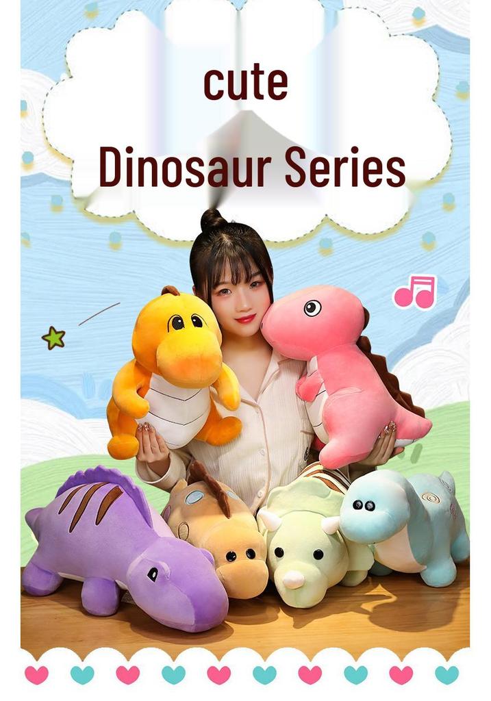 Entzückendes Dinosaurier-Stofftier: Tyrannosaurus Rex, Triceratops, Velociraptor Kinderkissenpuppe