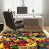 Vibrant Fruit Market Rug for Kitchen and Dining Areas - Colorful Food Print Carpet | Farmhouse Style Skid resistant carpet