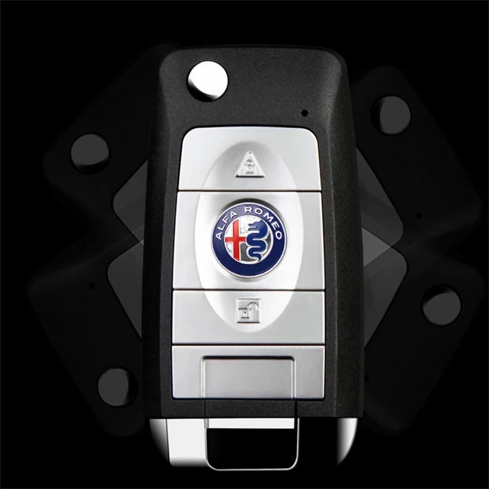 5pcs 11mm 14mm 15mm 15color For Alfa Romeo Stickers Mito 159 147 156 Giulietta Giulia F1 Stelvio Volante GT Car Key Emblem