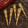 Ancient Costume Hollow Knuckle Rings Belly Dance Accessories Finger Tip Protection Nail Rings Set