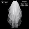 Elegant Two Layer Short Simple Photo Veil With Comb Bridal Veil Wedding Veil Women's Tulle