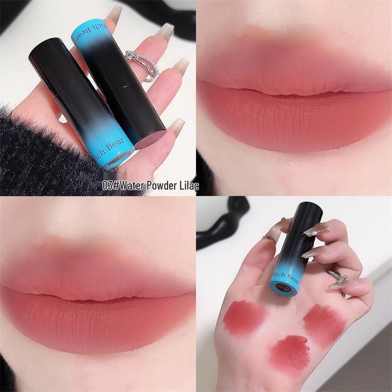 

RichBear Matte Long-Lasting Velvet Lip Mud - Smooth, Affordable Lipstick for Students