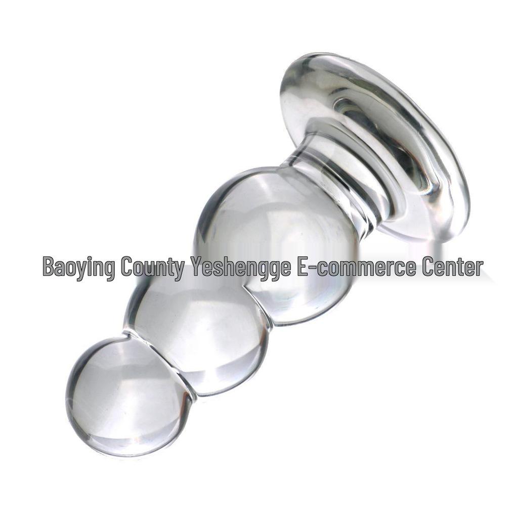 Transparent Large Glass Anal Plug Bead for Men and Women