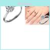 Fashionable And Elegant Diamond-encrusted Ring For Women Adjustable Six-claw Opening Ring