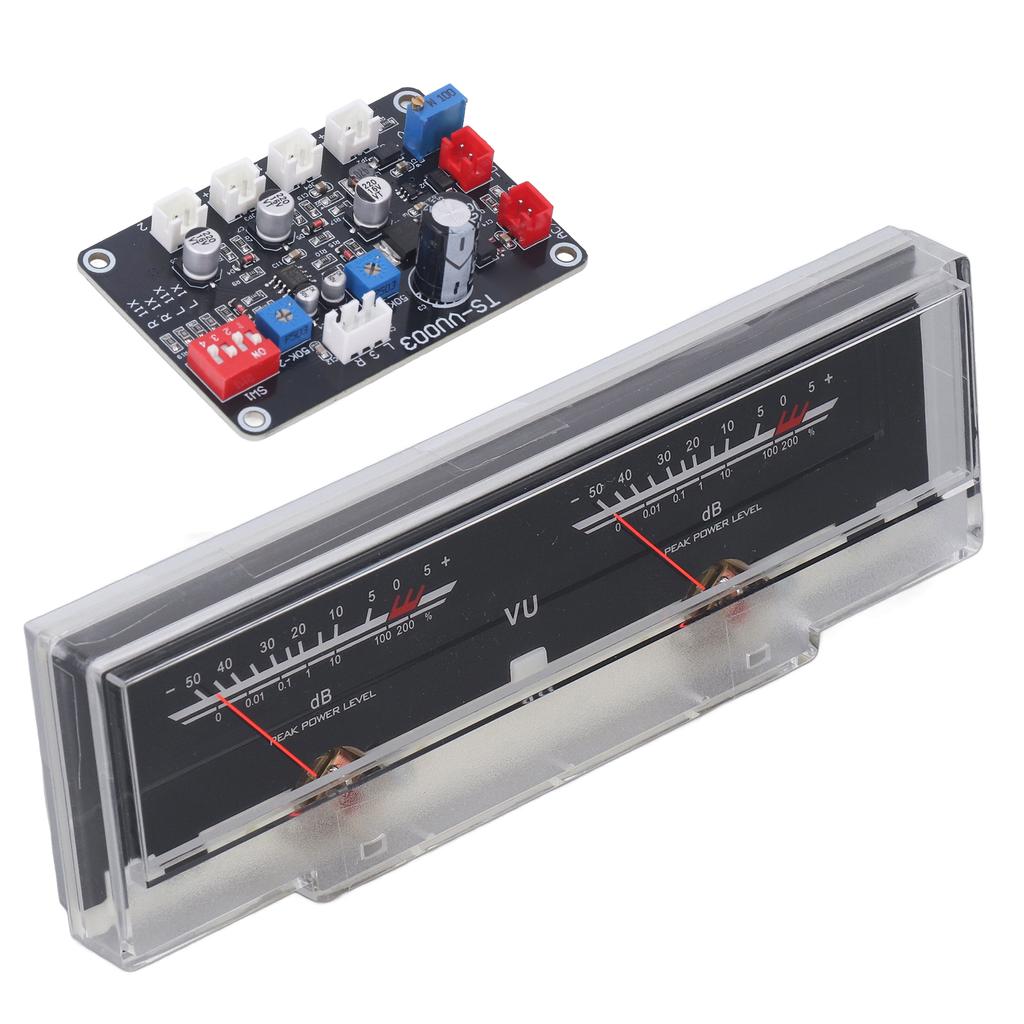 VU Meter Operare Ușoară ABS Durabil Iluminat Alb din Fundal Precizie Ridicată VU Meter Portabil cu Placă Driver