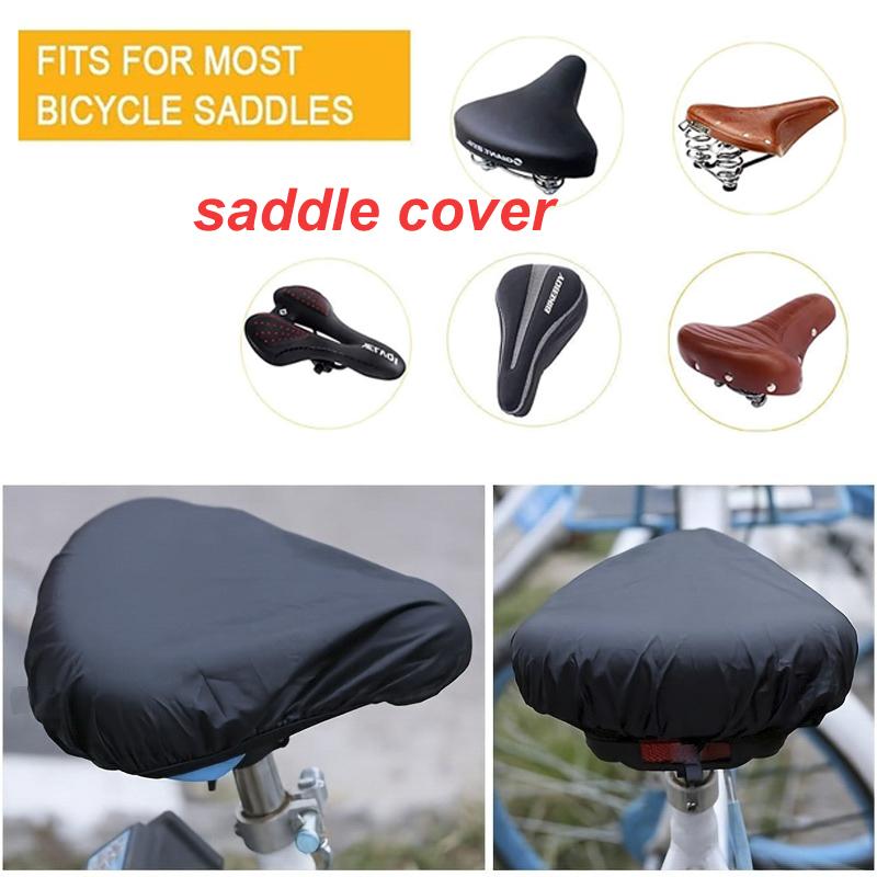 Bicycle Seat Waterproof Cover UV-protective Sunshade Cover Outdoor Sports Cycling Bicycle Saddle Rain Cover Elastic Dust Guard