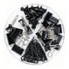 Macaron Multi-Functional Clip & Pushpin Set: Large/Small Tail Clips, 4-Grid Design