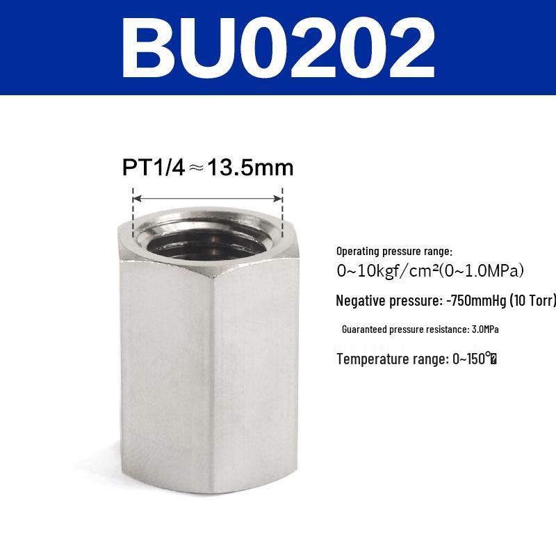 Pneumatic Threaded Straight Connector BU/BB Series