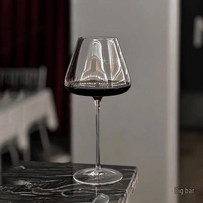 In Stock: Ultra-Thin Handmade 700ml Crystal Burgundy Wine Glass with Stem and Ultra-Fine Bowl
