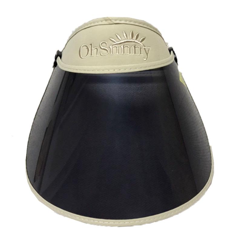 Summer men's and women's lenses empty top sun hat casual sun protection hat face protection UV protection outdoor sun hat