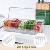 Rectangular Multi-Compartment Food Storage Container with Lid