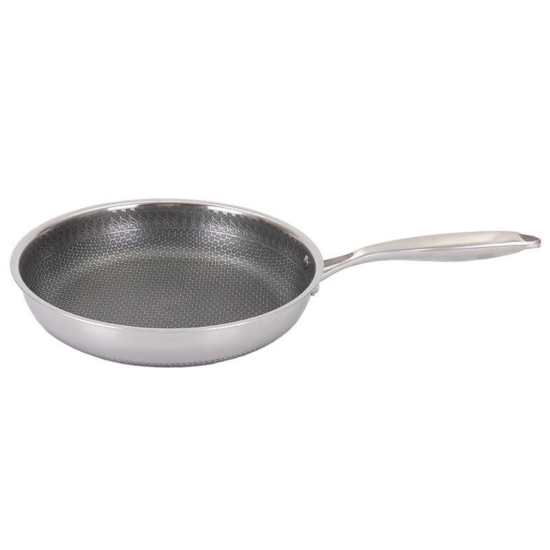 Wutuo 32cm 430 Stainless Steel Honeycomb Non-Stick Wok