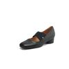 Spring and Summer 2025 New Retro French Square Head Cross Strap Elastic Ballet Low Heel Mary Jane Single Shoes Women