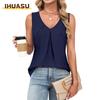 Women's Fashion Casual Sleeveless V-Neck Blouses & Shirts