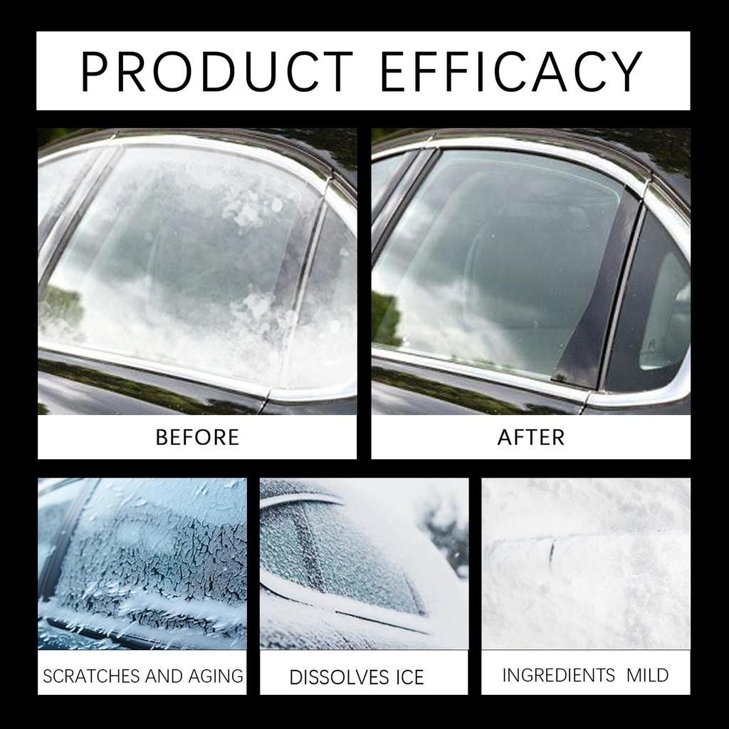 Hikmarion Fast-Acting Ice Melting Spay For Windshields; Car Deicer; Windshield Deicer,Car Window Deicing And Anti-fog Mild 355ml