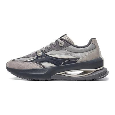 Li Ning 92 Shadow Antypoślizgowe Odporne na ścieranie Niskie Codzienne Buty Damskie Buty Codzienne Czarno-Szare AGCT250-4